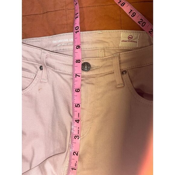 Adriano Goldschmied Pink The Legging Ankle siper sinny  Frayed Hem Jeans Size 27 - Picture 10 of 13